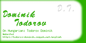 dominik todorov business card